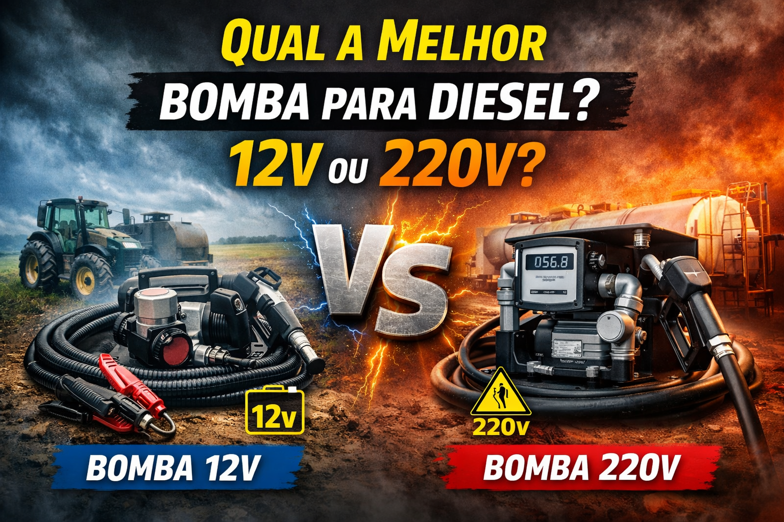 Qual a melhor bomba para diesel: 12V ou 220V? Guia completo para escolher